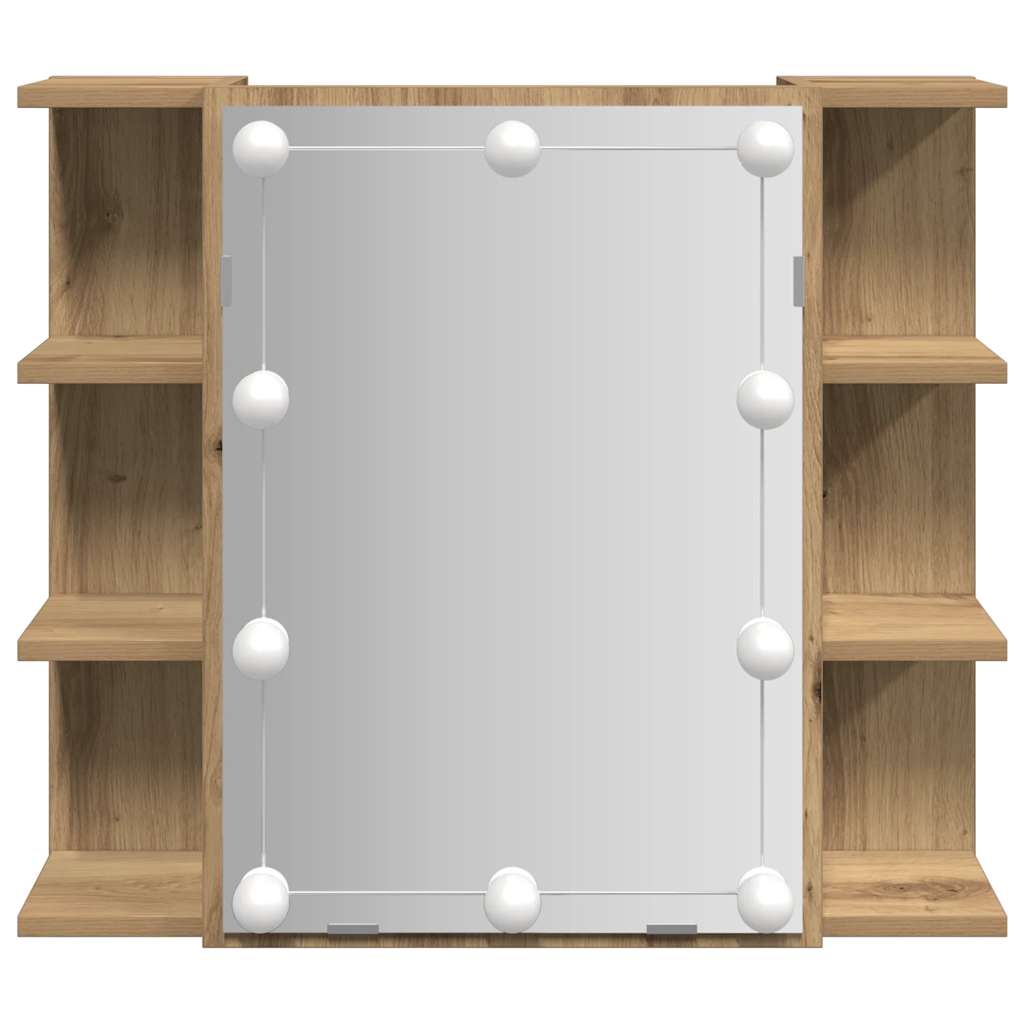Mirror Cabinet with LED Artisan Oak 70x16,5x60 cm
