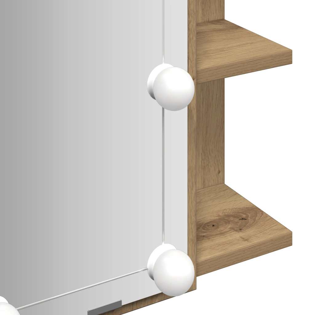 Mirror Cabinet with LED Artisan Oak 70x16,5x60 cm