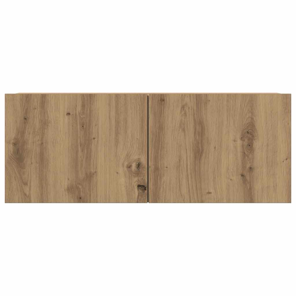 2 Piece Wall-mounted TV Cabinet Set Artisian Oak 80x30x30 cm