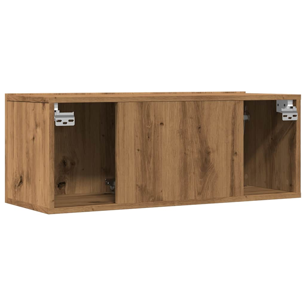 vidaXL TV Cabinets Wall-mounted 2 pcs Artisian Oak 80x30x30 cm