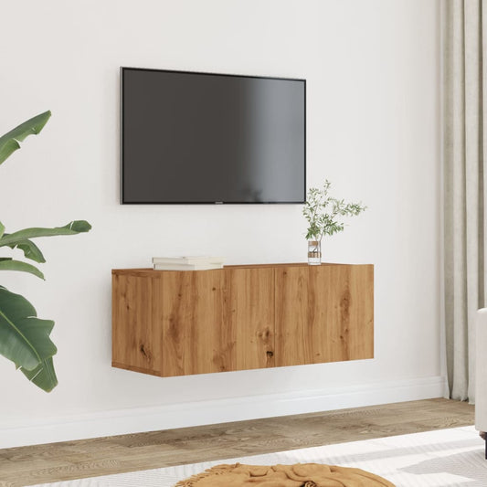 vidaXL TV Cabinets Wall-mounted 2 pcs Artisian Oak 80x30x30 cm