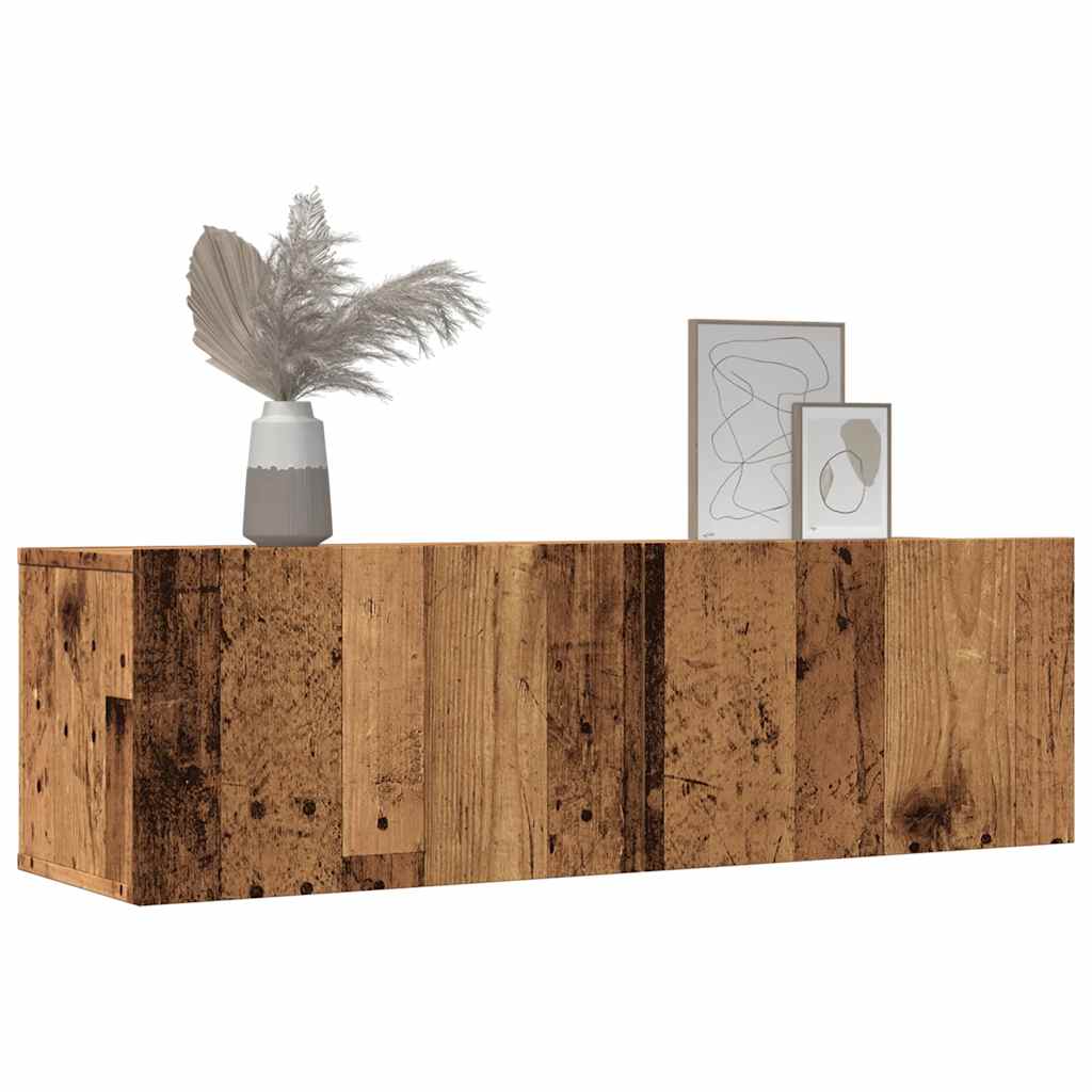 TV Cabinets Wall-mounted 2 pcs Old Wood 100x30x30 cm