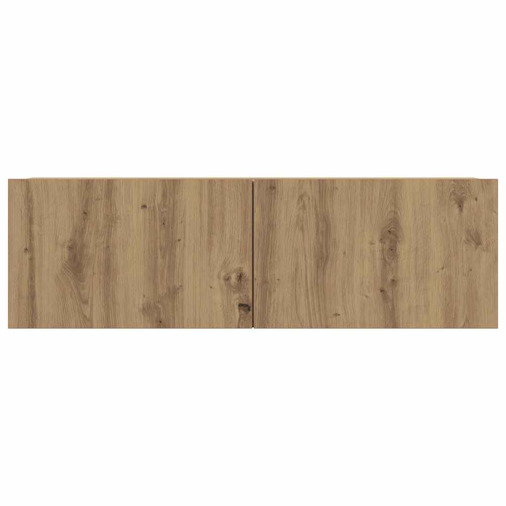 2 Piece Wall-mounted TV Cabinet Set Artisian Oak 100x30x30 cm