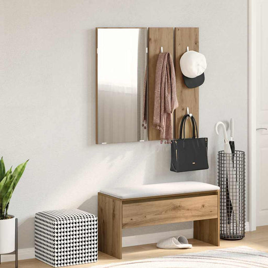 vidaXL Hallway Furniture Set Artisan Oak Engineered Wood