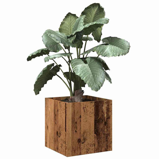 vidaXL Planter Box Old Wood 40x40x40 cm Engineered Wood