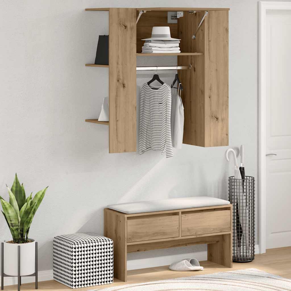 Hallway Cabinet Artisan Oak 97.5x37x99 cm Engineered Wood
