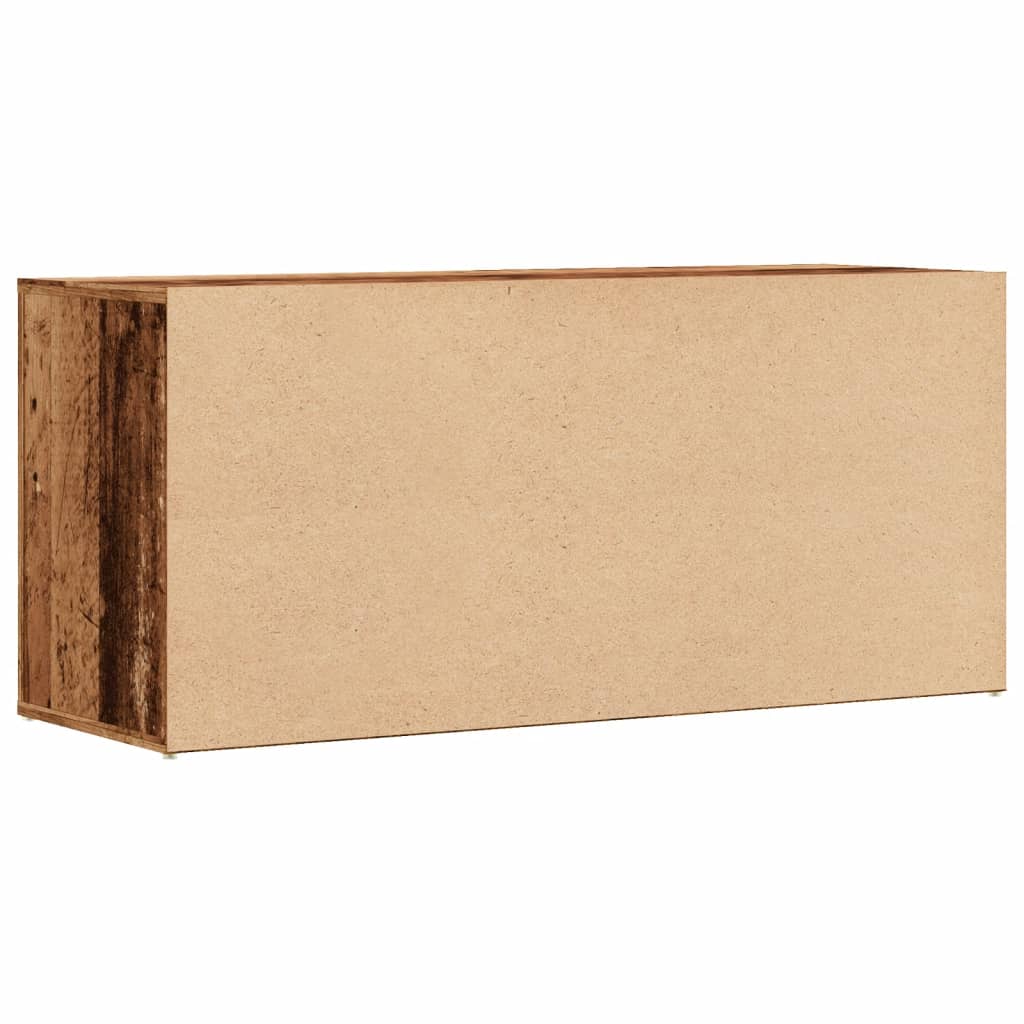 Shoe Bench Old Wood 100x35x45 cm Engineered Wood