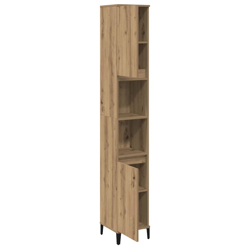 Bathroom Cabinet Artisan Oak 30x30x190 cm Engineered Wood