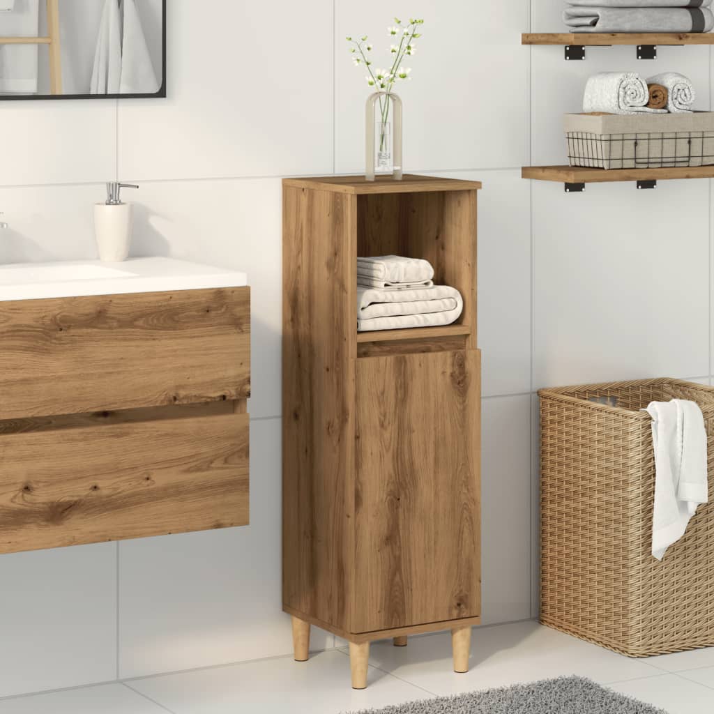 vidaXL Bathroom Cabinet Artisan Oak 30x30x100 cm Engineered Wood