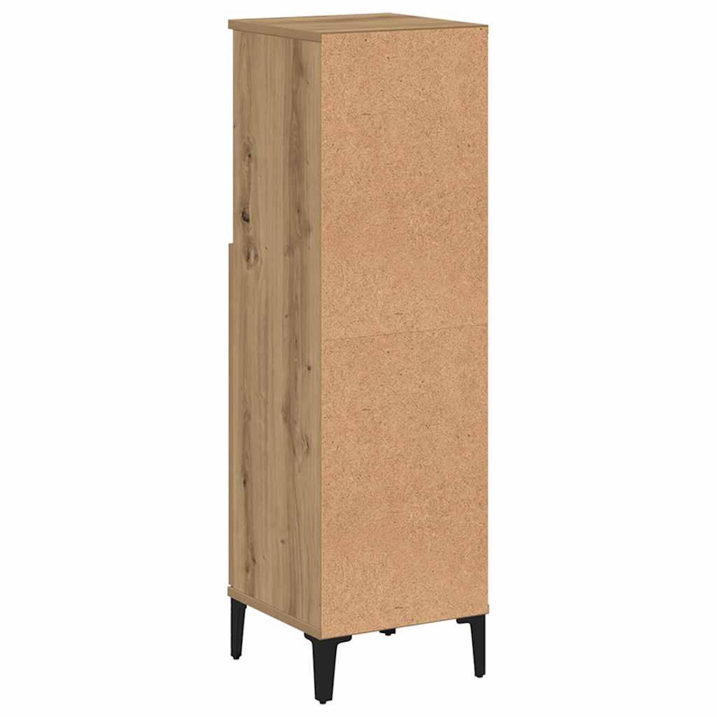 Bathroom Cabinet Artisan Oak 30x30x100 cm Engineered Wood
