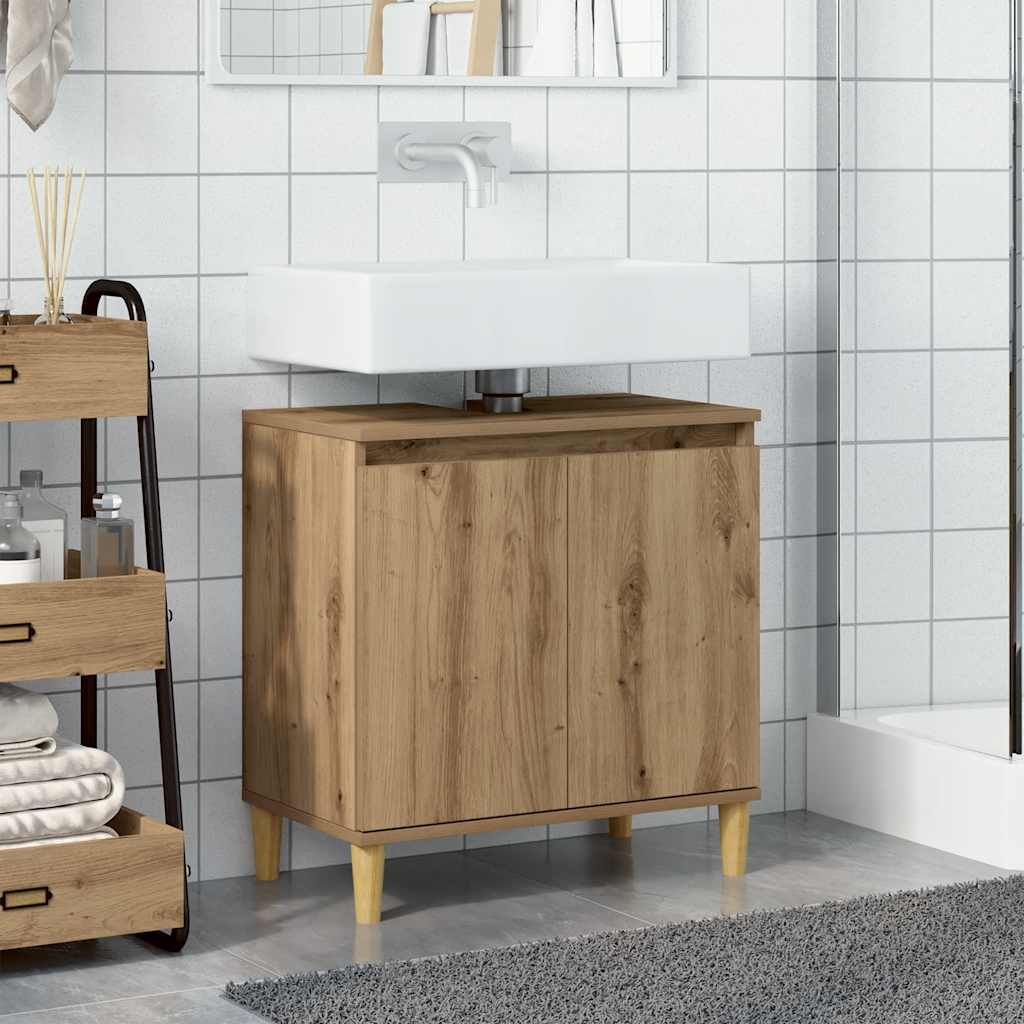 Sink Cabinet Artisan Oak 58x33x60 cm Engineered Wood