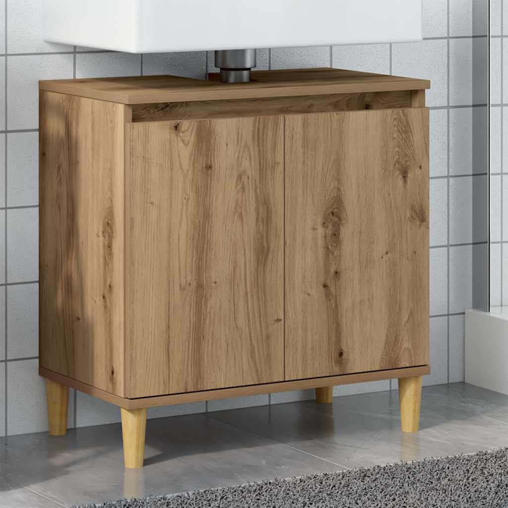 Sink Cabinet Artisan Oak 58x33x60 cm Engineered Wood