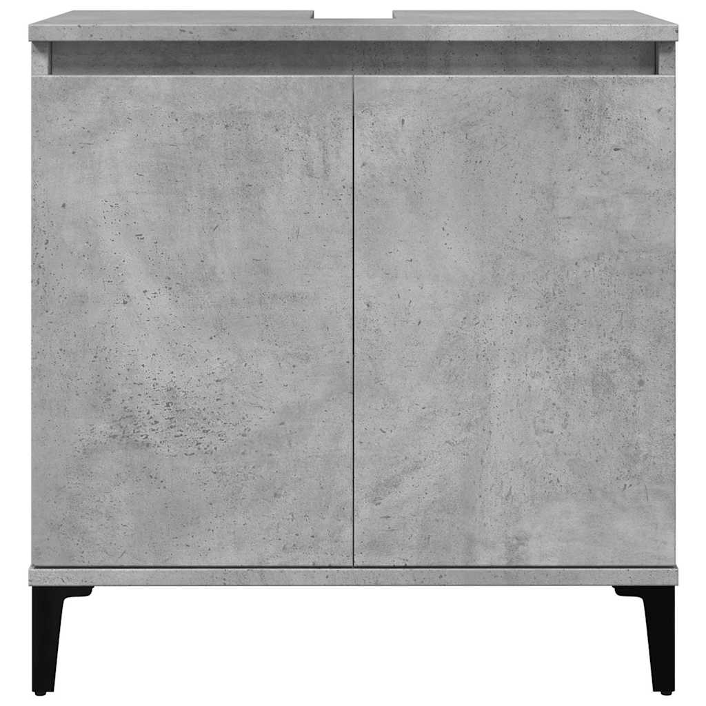 Sink Cabinet Concrete Grey 58x33x60 cm Engineered Wood
