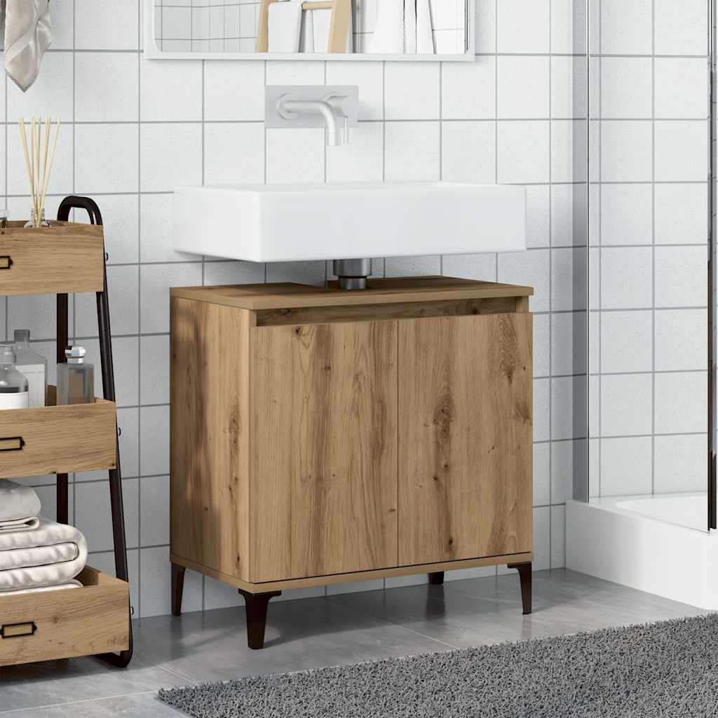 Sink Cabinet Artisan Oak 58x33x60 cm Engineered Wood