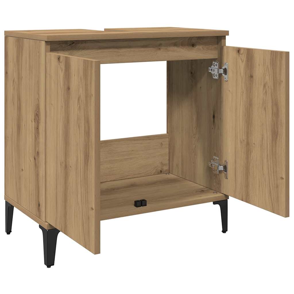 Sink Cabinet Artisan Oak 58x33x60 cm Engineered Wood