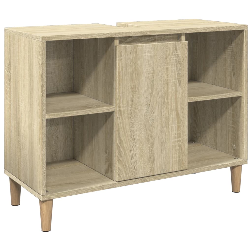 vidaXL Bathroom Cabinet Sonoma Oak 80x33x60 cm Engineered Wood