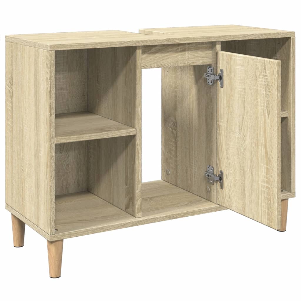 vidaXL Bathroom Cabinet Sonoma Oak 80x33x60 cm Engineered Wood