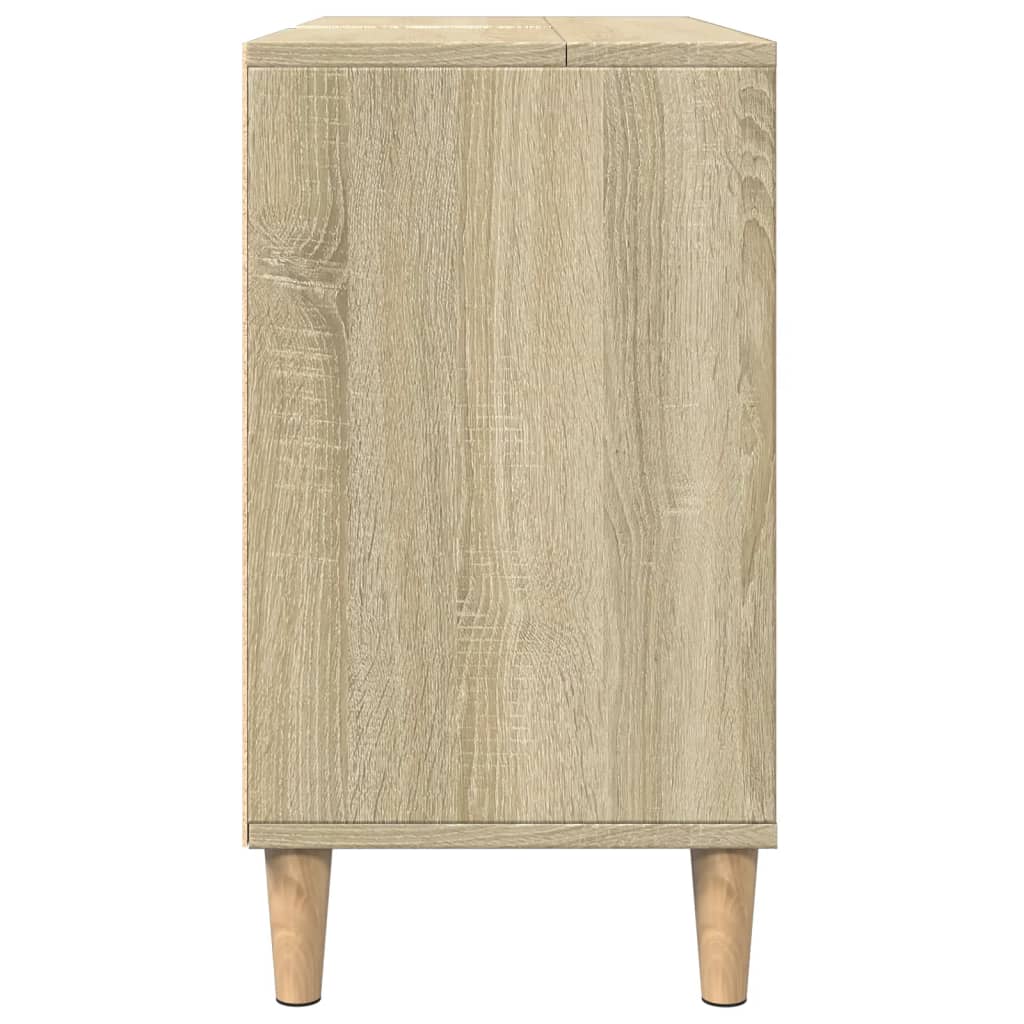 vidaXL Bathroom Cabinet Sonoma Oak 80x33x60 cm Engineered Wood