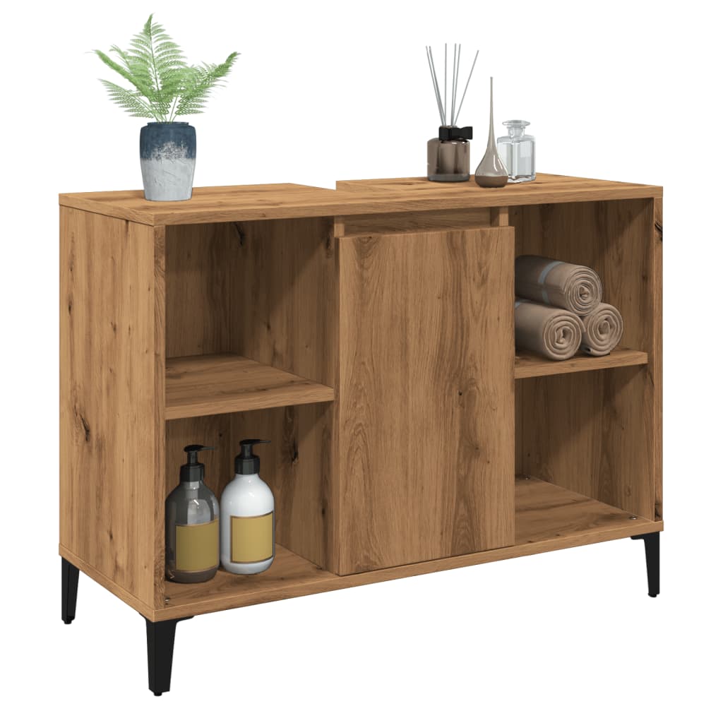 vidaXL Sink Cabinet Artisan Oak 80x33x60 cm Engineered Wood