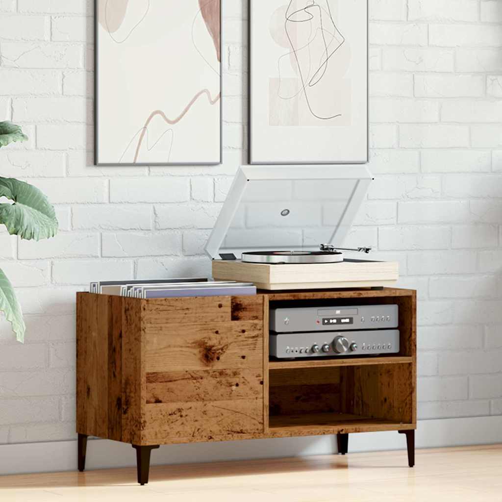 Record Cabinet Old Wood 84.5x38x48 cm Engineered Wood