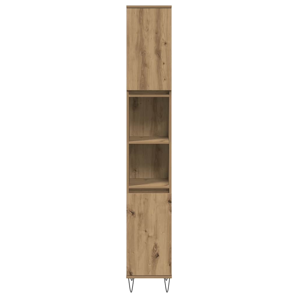 Bathroom Cabinet Artisan Oak 30x30x190 cm Engineered Wood