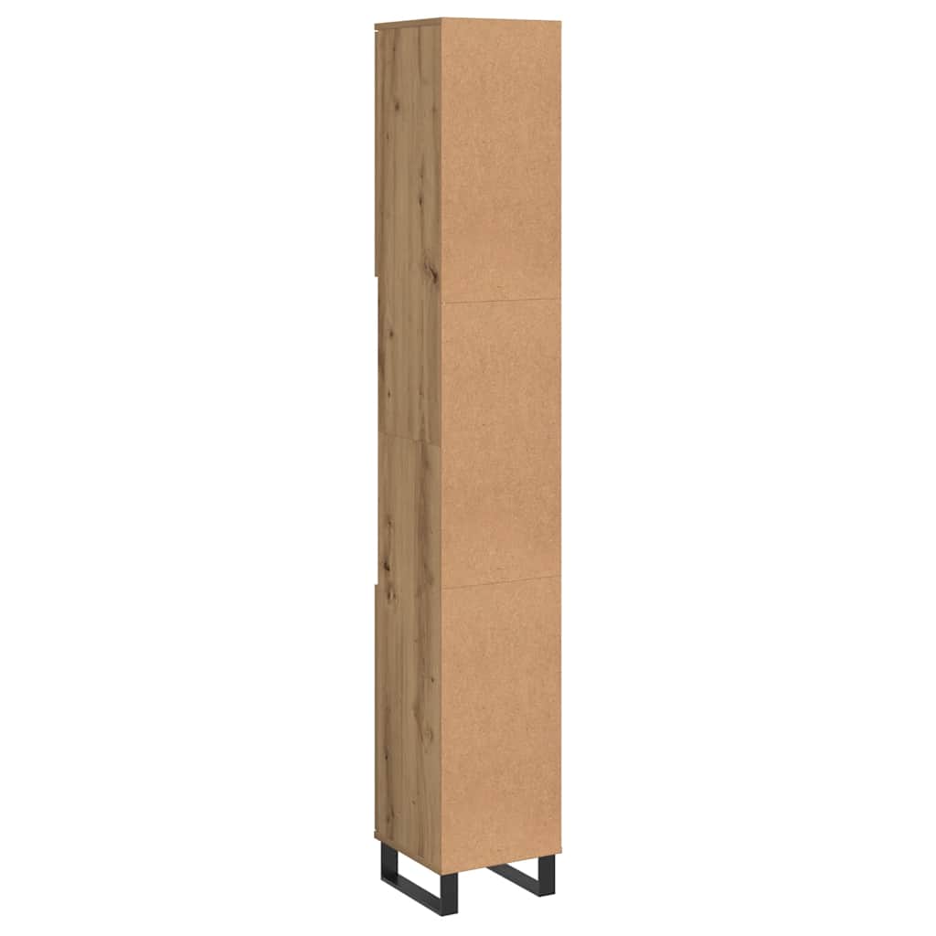 Bathroom Cabinet Artisan Oak 30x30x190 cm Engineered Wood