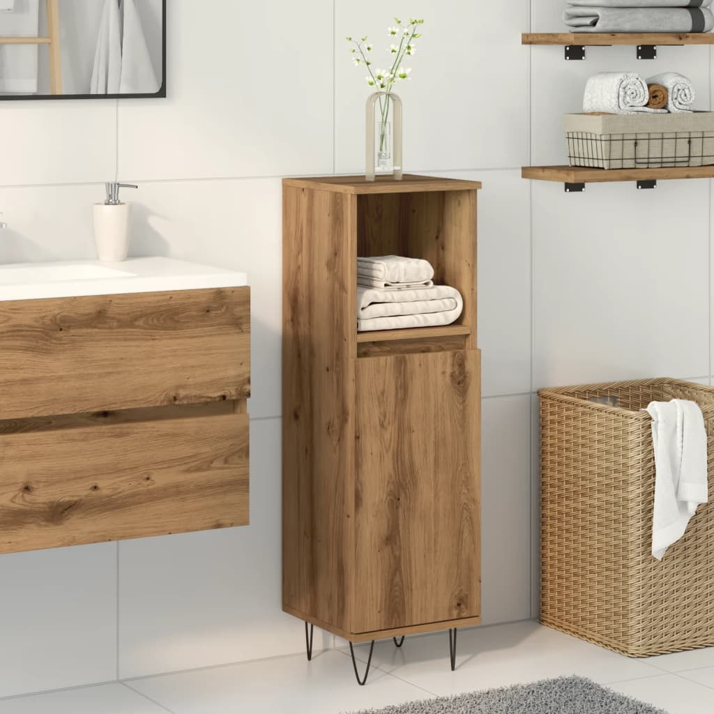 vidaXL Bathroom Cabinet Artisan Oak 30x30x100 cm Engineered Wood