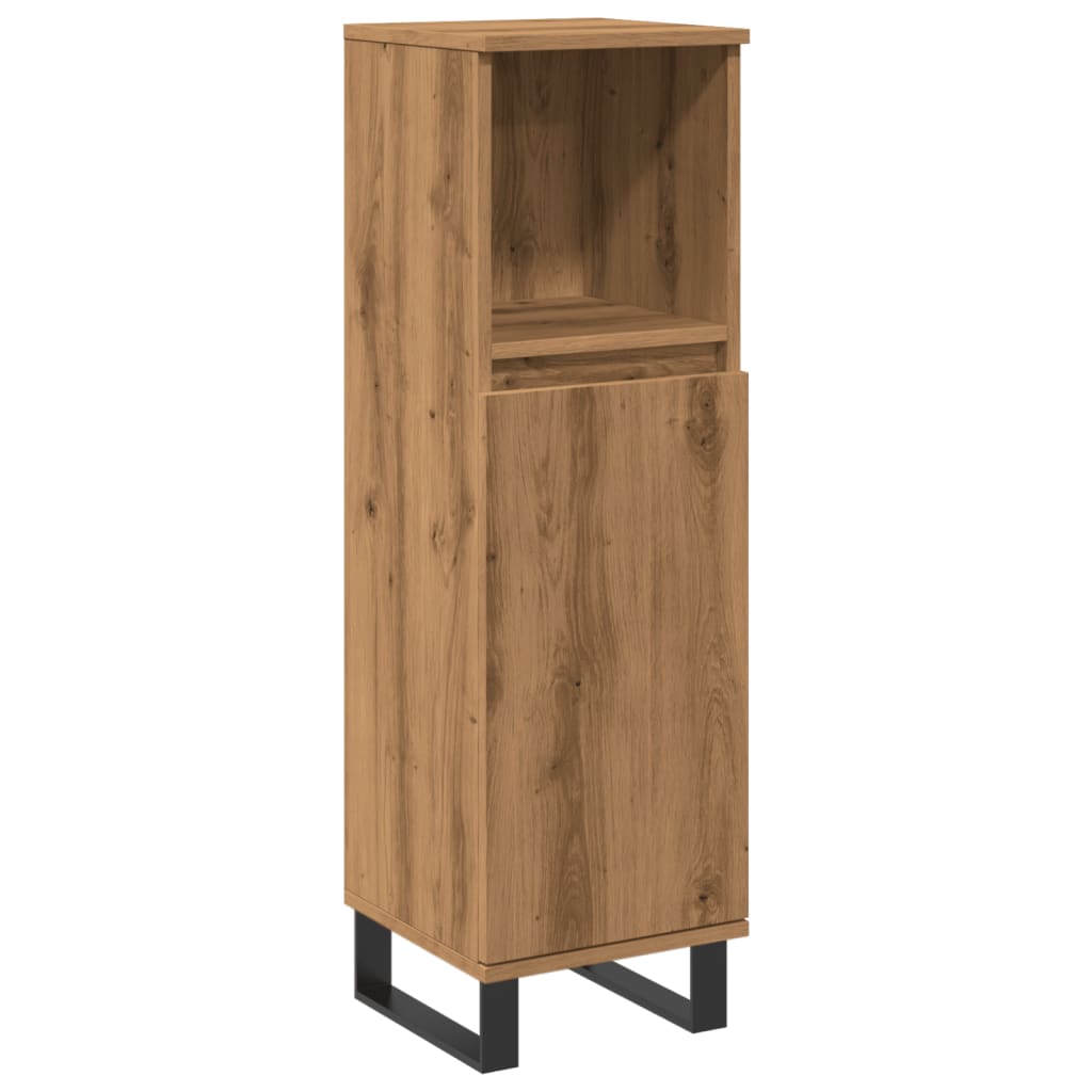 vidaXL Bathroom Cabinet Artisan Oak 30x30x100 cm Engineered Wood