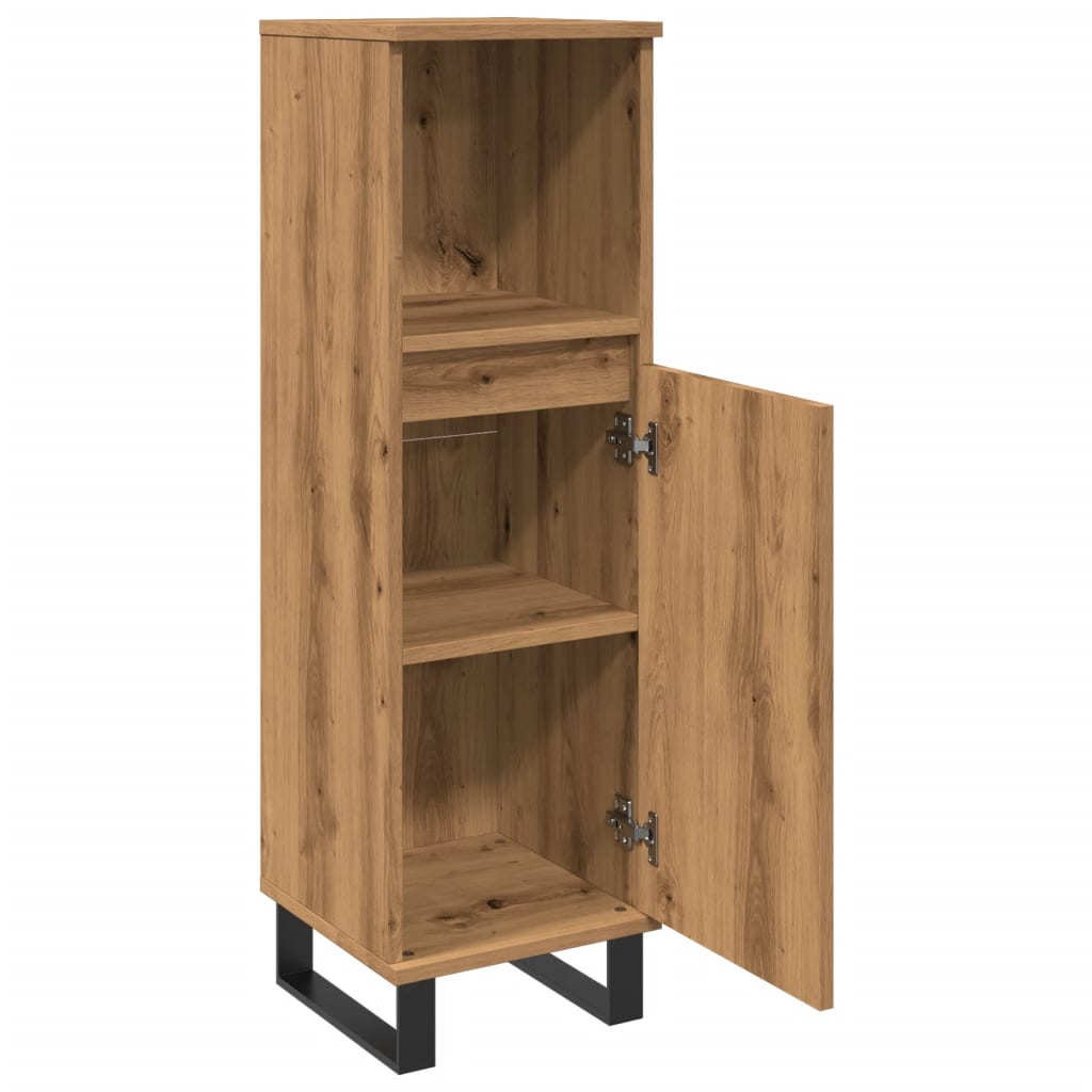 vidaXL Bathroom Cabinet Artisan Oak 30x30x100 cm Engineered Wood