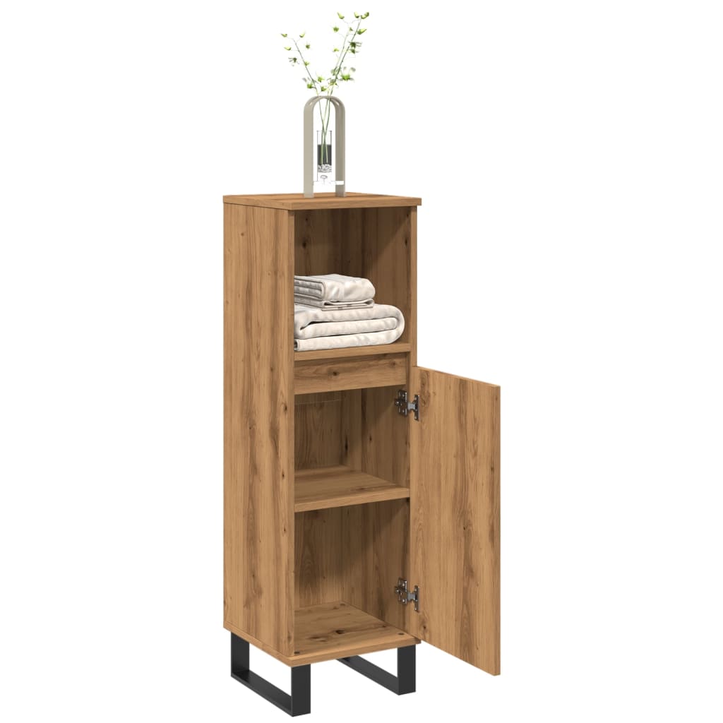 vidaXL Bathroom Cabinet Artisan Oak 30x30x100 cm Engineered Wood