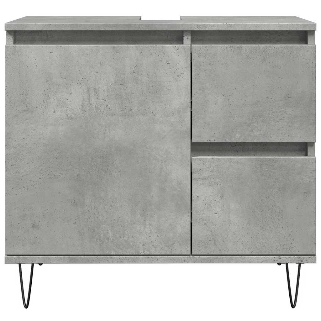 Bathroom Sink Cabinet Concrete Grey 65x33x60 cm Engineered Wood