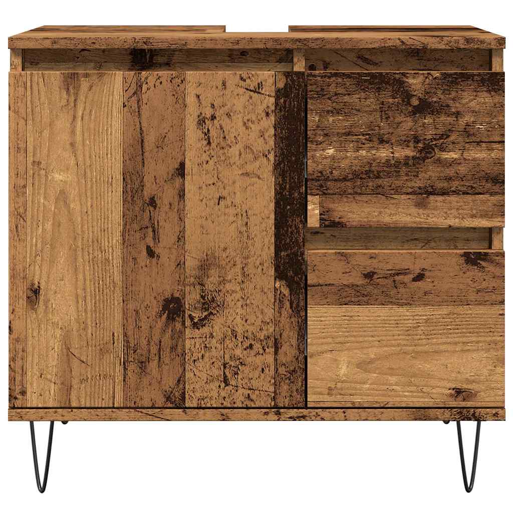 Bathroom Sink Cabinet Old Wood 65x33x60 cm Engineered Wood