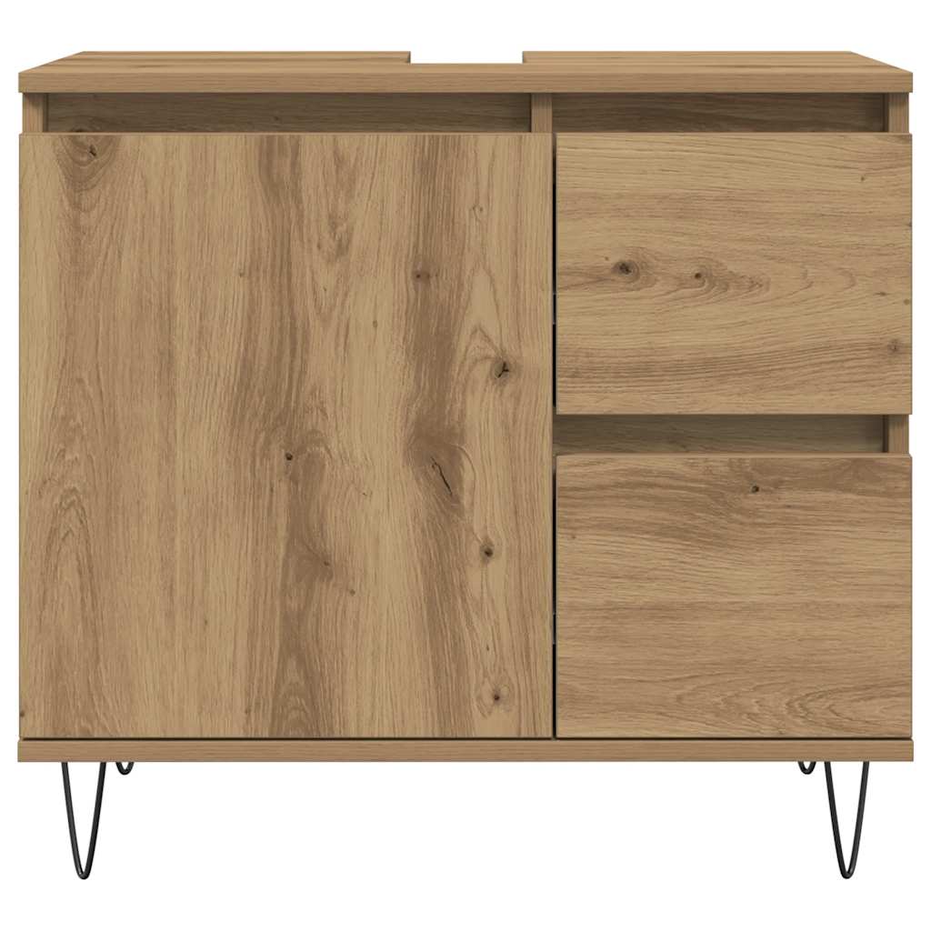 Bathroom Sink Cabinet Artisan Oak 65x33x60 cm Engineered Wood