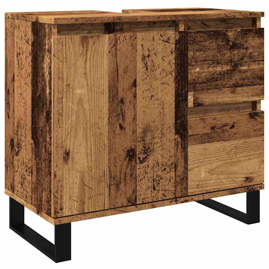 Bathroom Sink Cabinet Old Wood 65x33x60 cm Engineered Wood