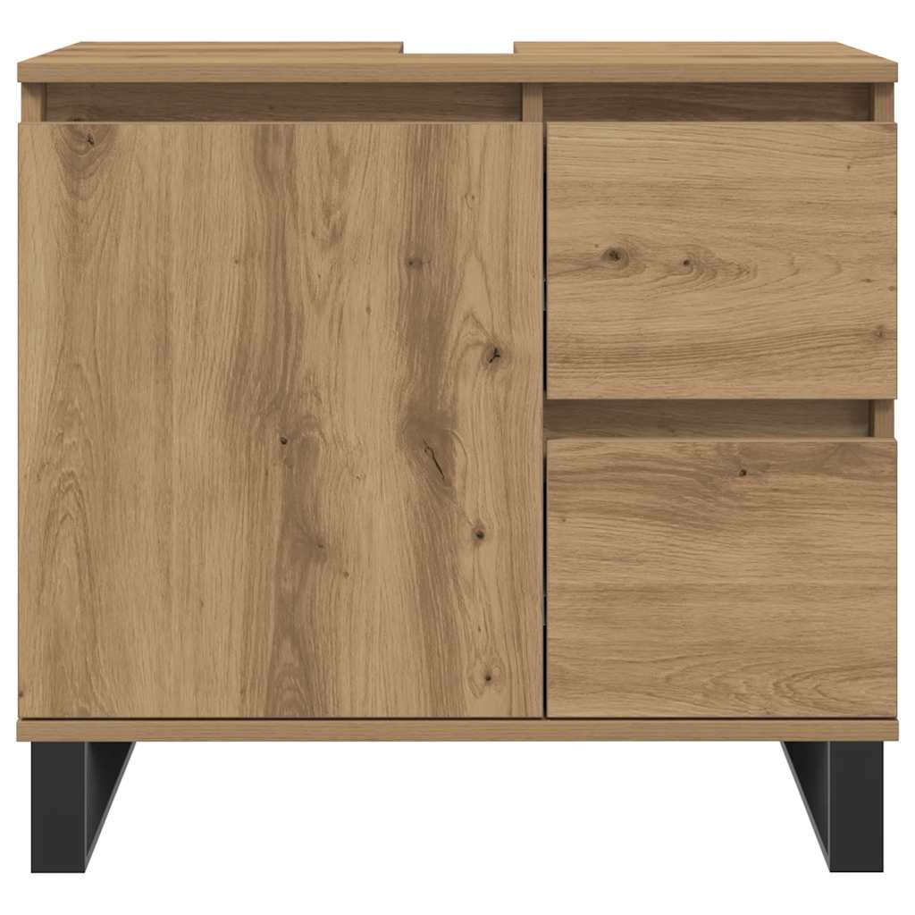 Bathroom Sink Cabinet Artisan Oak 65x33x60 cm Engineered Wood