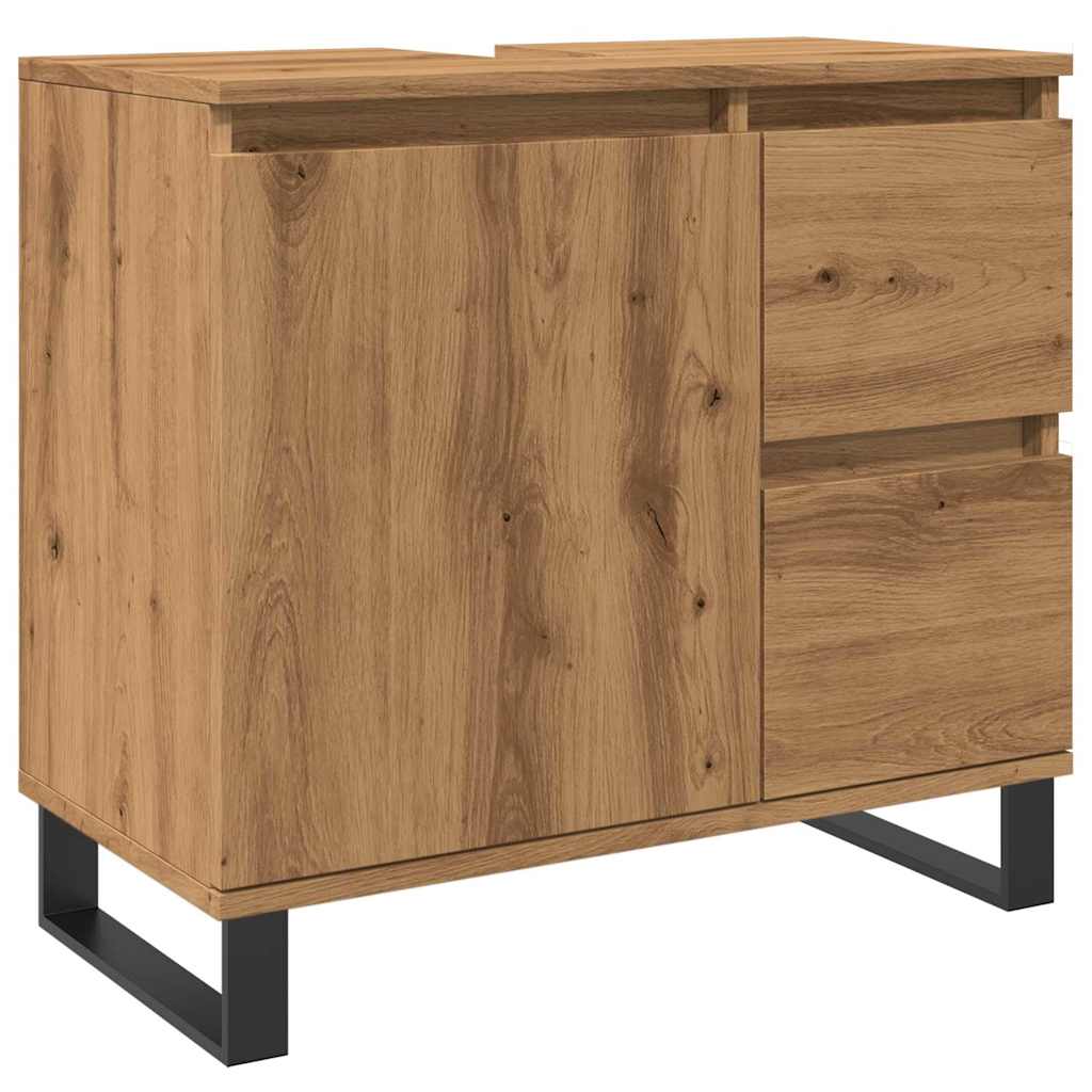 Bathroom Sink Cabinet Artisan Oak 65x33x60 cm Engineered Wood