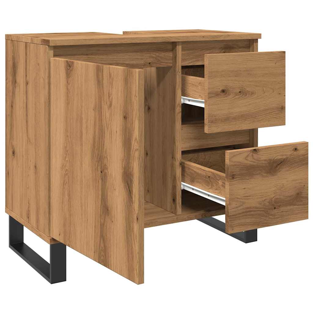 Bathroom Sink Cabinet Artisan Oak 65x33x60 cm Engineered Wood