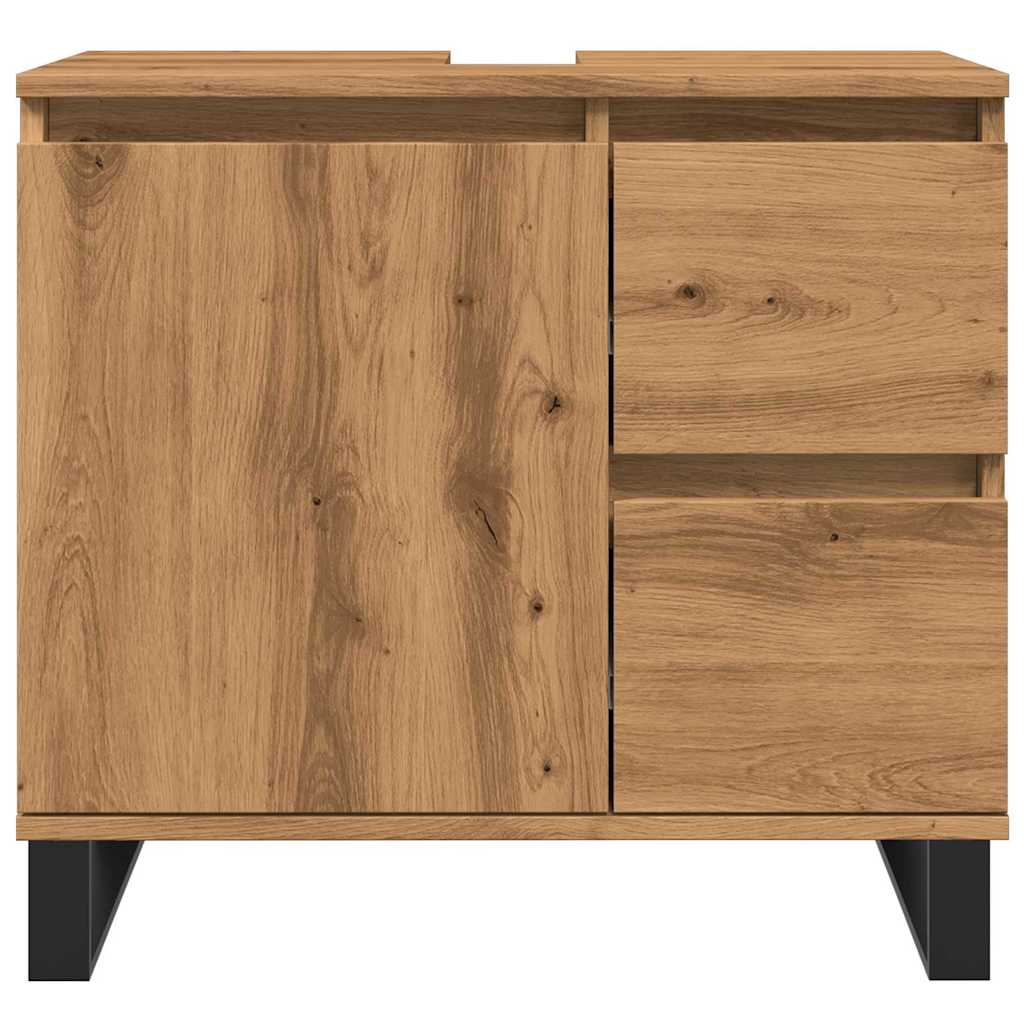 Bathroom Sink Cabinet Artisan Oak 65x33x60 cm Engineered Wood