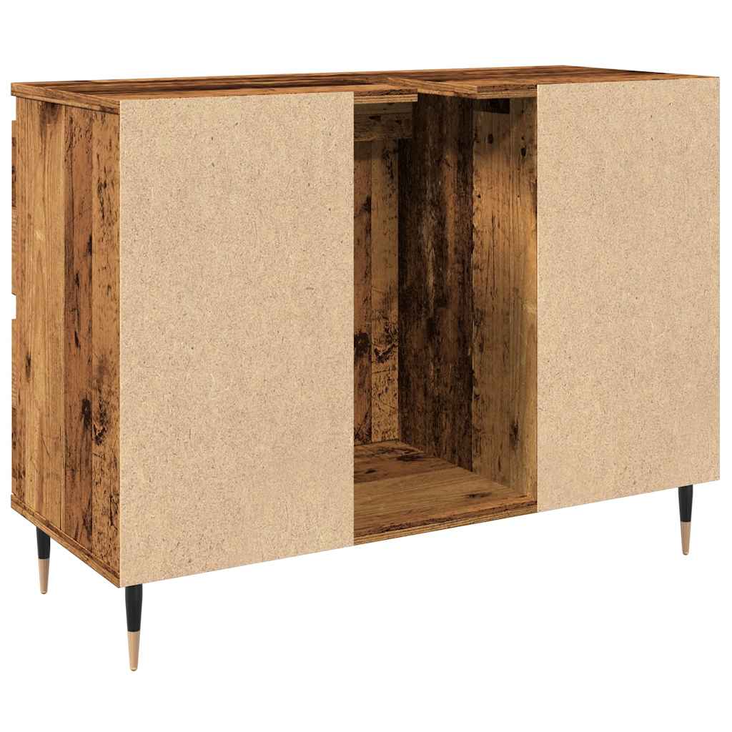 Bathroom Cabinet Old Wood 80x33x60 cm Engineered Wood