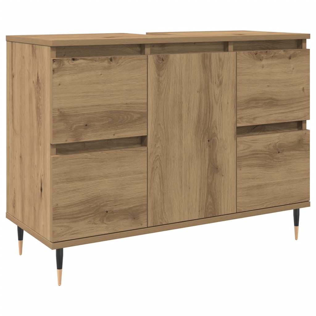 Bathroom Cabinet Artisan Oak 80x33x60 cm Engineered Wood