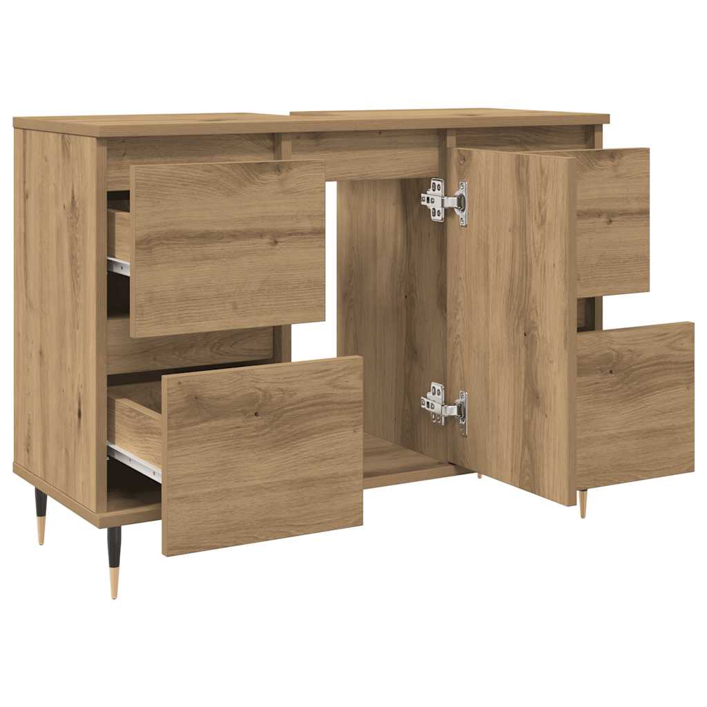 Bathroom Cabinet Artisan Oak 80x33x60 cm Engineered Wood