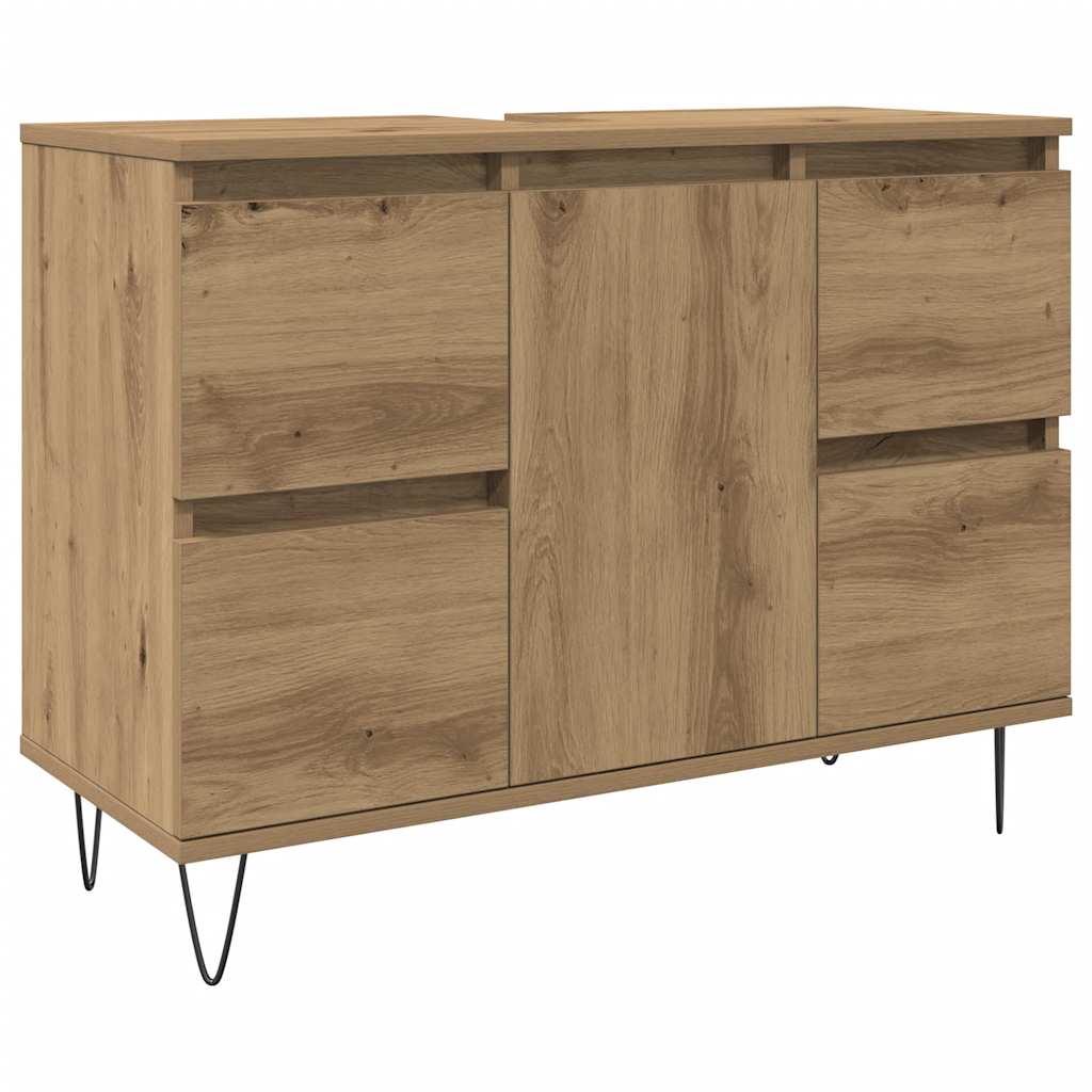 Bathroom Cabinet Artisan Oak 80x33x60 cm Engineered Wood