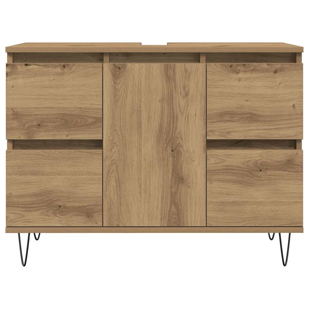 Bathroom Cabinet Artisan Oak 80x33x60 cm Engineered Wood
