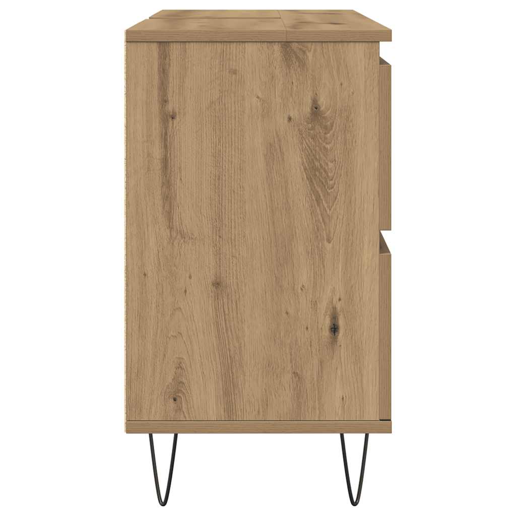Bathroom Cabinet Artisan Oak 80x33x60 cm Engineered Wood