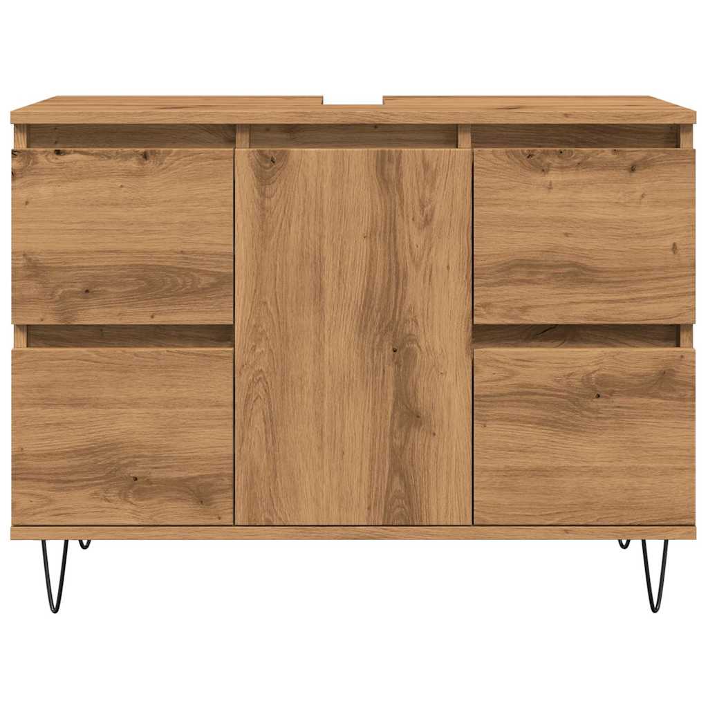 Bathroom Cabinet Artisan Oak 80x33x60 cm Engineered Wood