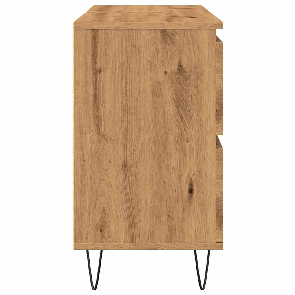 Bathroom Cabinet Artisan Oak 80x33x60 cm Engineered Wood