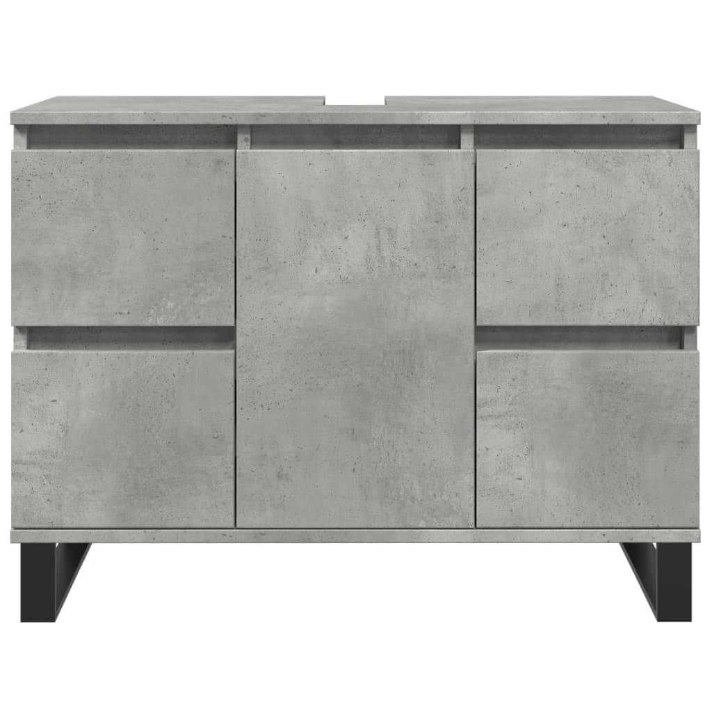 vidaXL Bathroom Sink Cabinet Concrete Grey 80x33x60 cm Engineered Wood