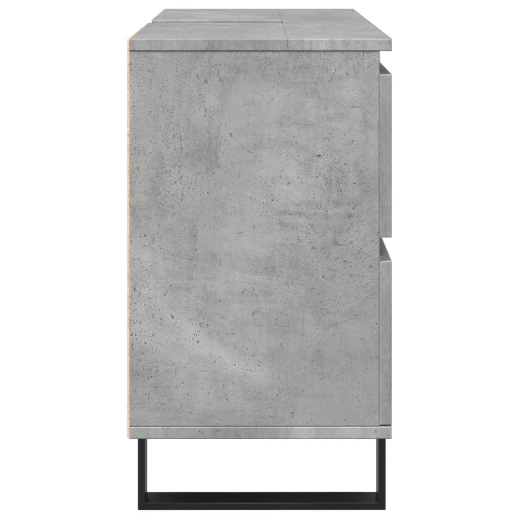 vidaXL Bathroom Sink Cabinet Concrete Grey 80x33x60 cm Engineered Wood