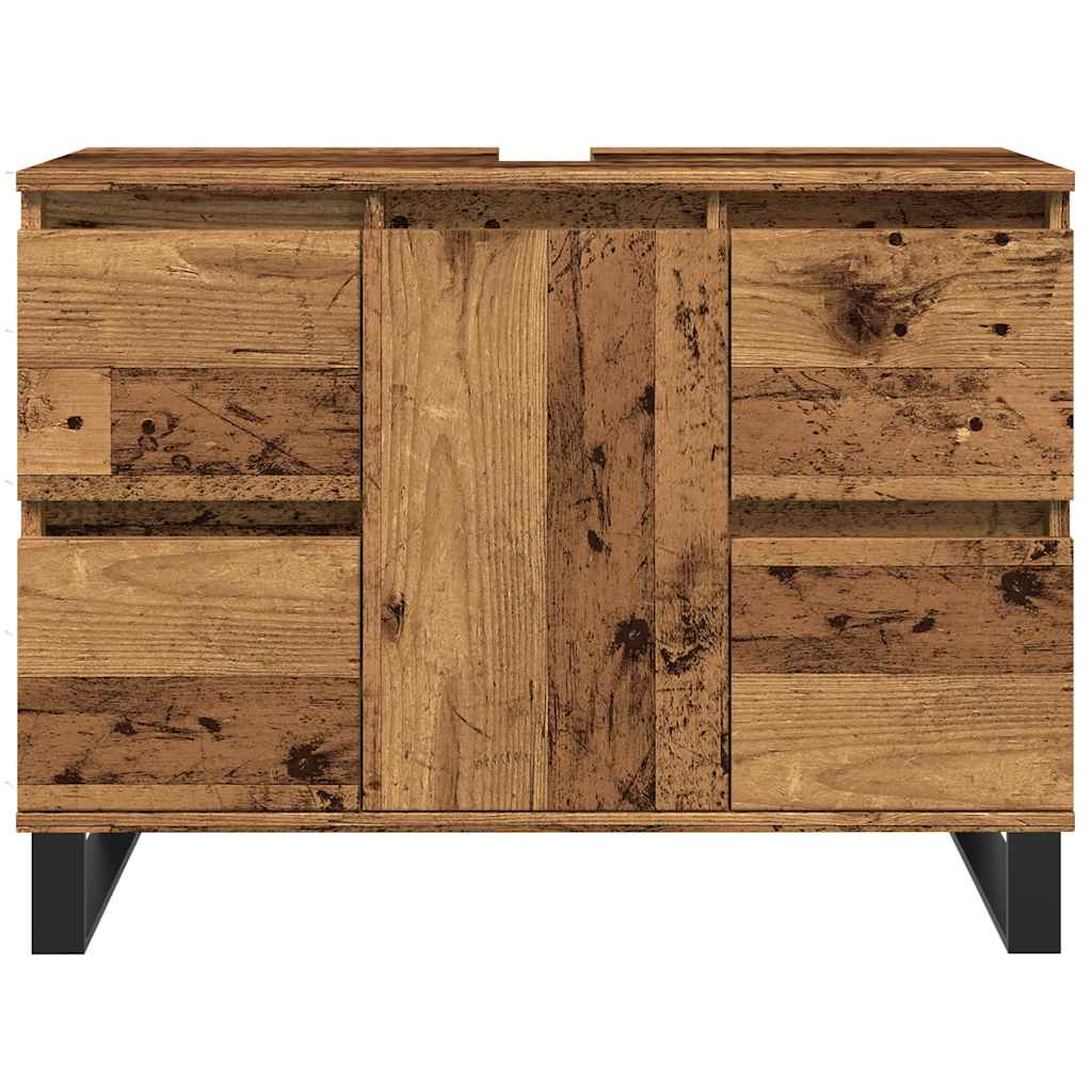 Bathroom Sink Cabinet Old Wood 80x33x60 cm Engineered Wood