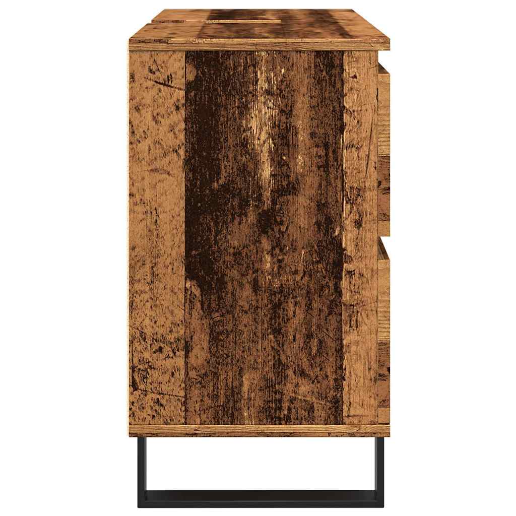 Bathroom Sink Cabinet Old Wood 80x33x60 cm Engineered Wood